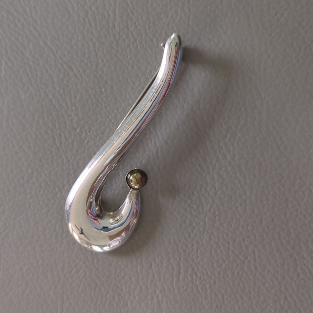 Vintage Mexico Sterling Two Tone Brooch